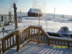 View of new pond area from inside house.JPG