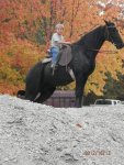 Young boy, big TWH, on top of rock pile.JPG