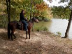 Maria and Daisy at the lake's edge.JPG